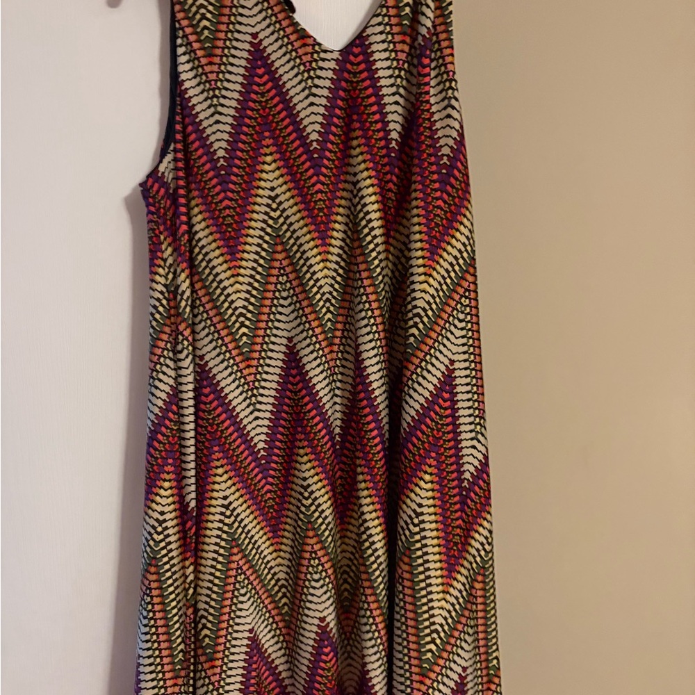 Perceptions Multicolor Zigzag Midi Dress